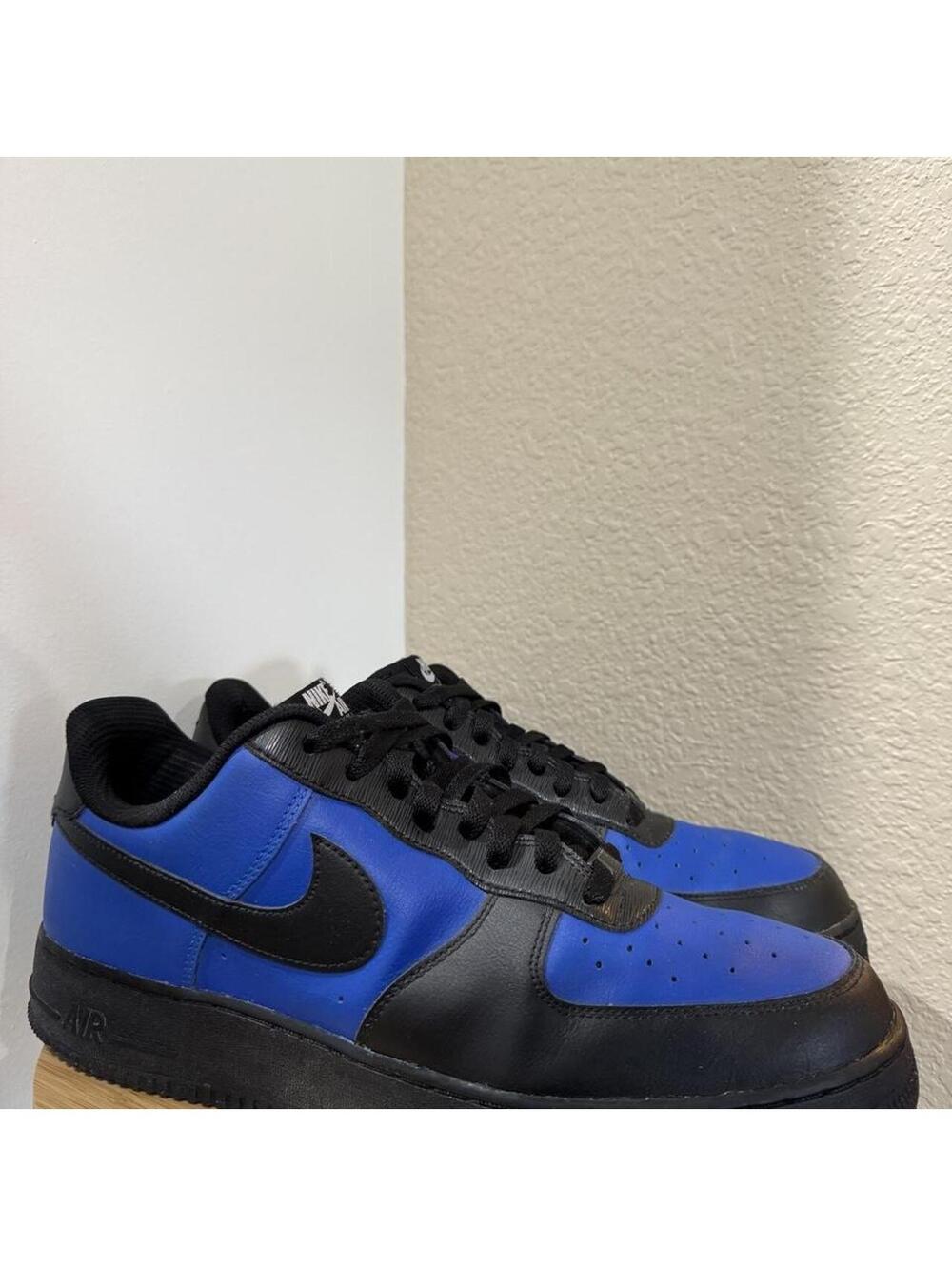 Nike Air Force 1 Low black and blue trainers #sneakers #lifestyle